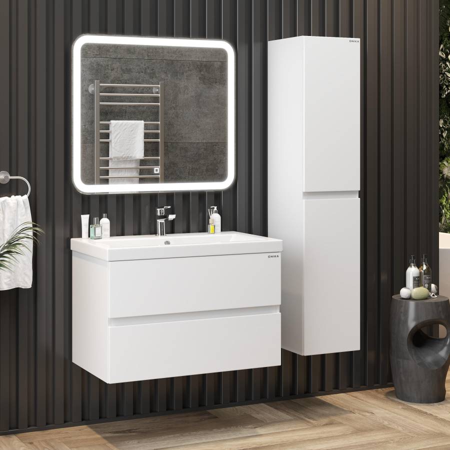 Тумба Onika Эвада 80 подвесная, белая (ум. Миранда 80/ Como-80) Тумба Onika Эвада 80 подвесная, белая (ум. Миранда 80/ Como-80)