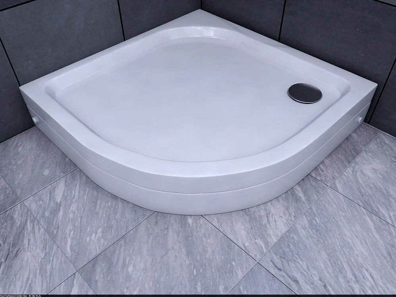 Панель для поддона 90*90 1/4 круга, радиус 50см. Панель для поддона 90*90 1/4 круга, радиус 50см.