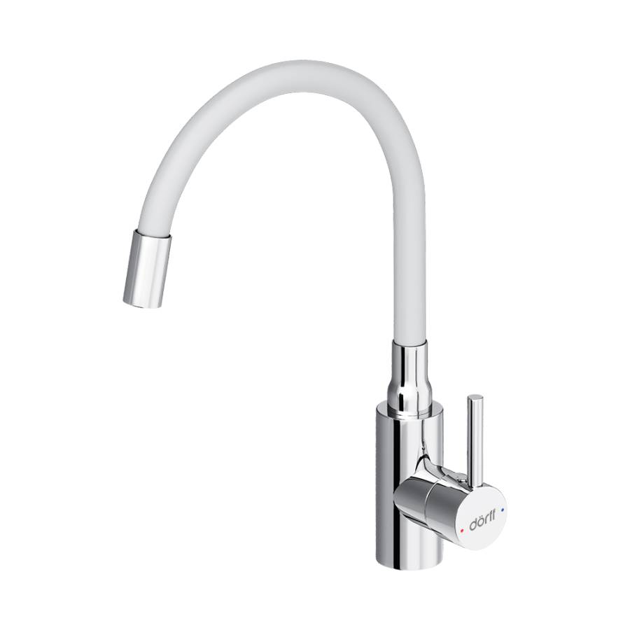 D3007633 Logic кухонный смеситель с гибким изливом, белый D3007633 Logic кухонный смеситель с гибким изливом, белый