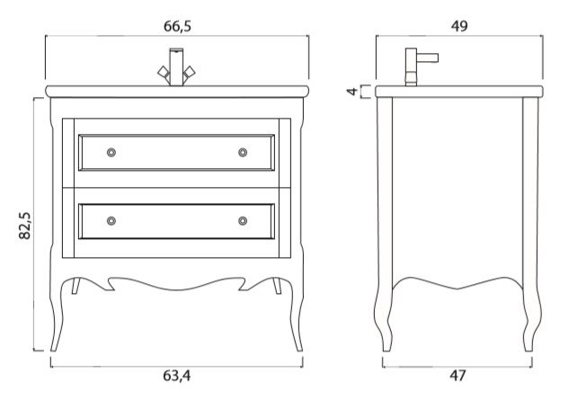 Тумба под раковину Creto Viva Olivine 66 Тумба под раковину Creto Viva Olivine 66