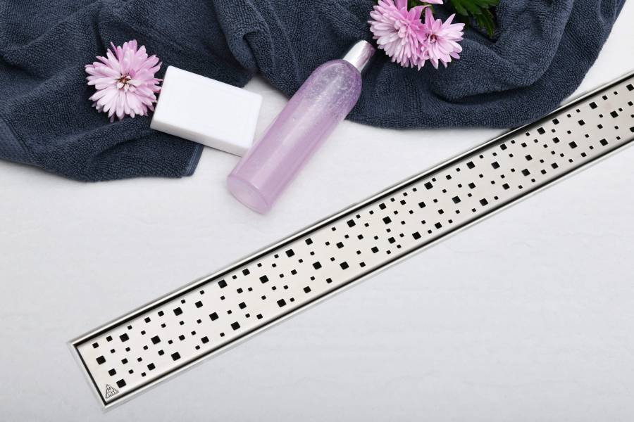 Душевой лоток 35 см Creto Quadro CRE-350 QH с решеткой, хром Душевой лоток 35 см Creto Quadro CRE-350 QH с решеткой, хром