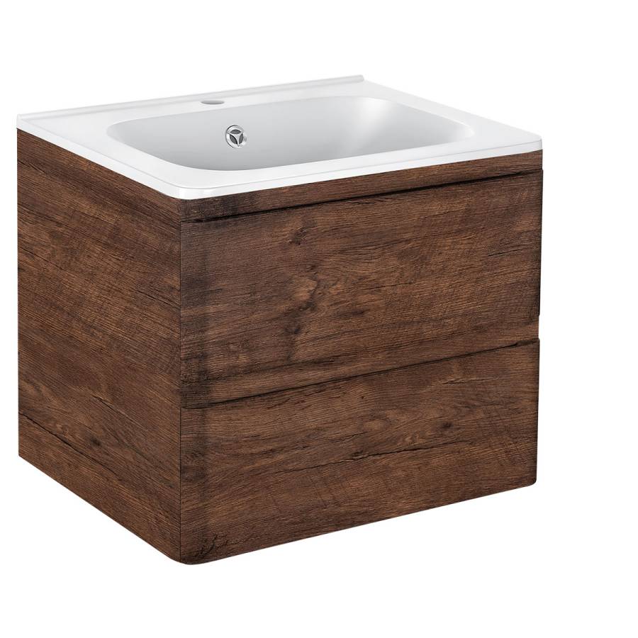 База под раковину Vico 600 подвесная, 2 выкатных ящика soft close, R.Wood База под раковину Vico 600 подвесная, 2 выкатных ящика soft close, R.Wood