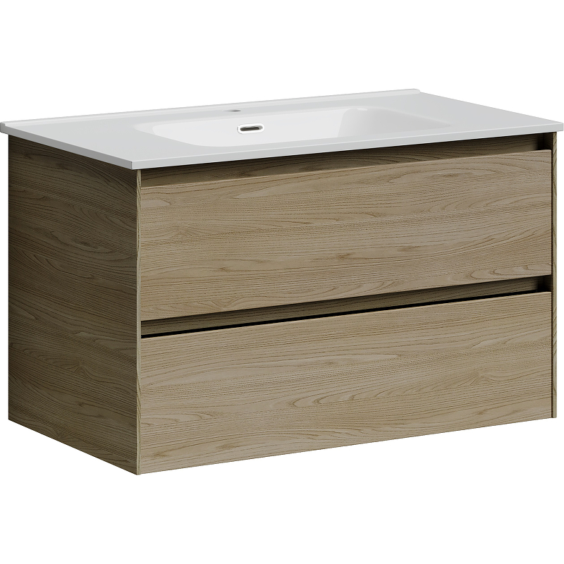 Тумба подвесная SANCOS Cento 790х450х500, c двумя ящиками оснащенными доводчиками,карпатская ель, арт. CN80KE Тумба подвесная SANCOS Cento 790х450х500, c двумя ящиками оснащенными доводчиками,карпатская ель, арт. CN80KE