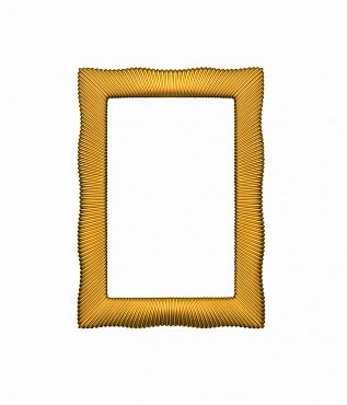 Зеркало SOHO золото 70х100 ППУ с подсветкой 563 Boheme