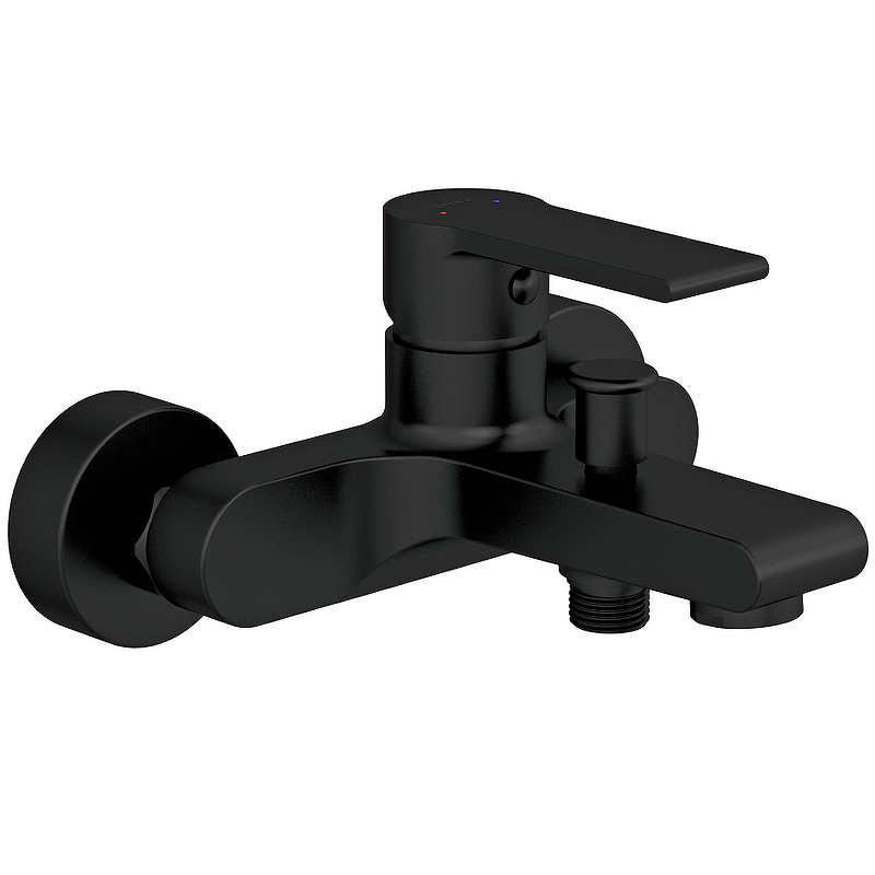 Смеситель для ванны BRASKO BLACK однорычажный черный Смеситель для ванны BRASKO BLACK однорычажный черный