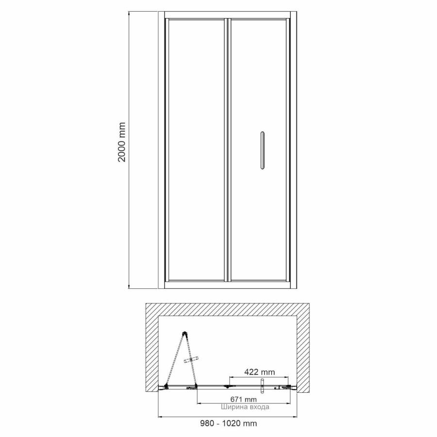 Weser 78F12 Душевая дверь Weser 78F12 Душевая дверь