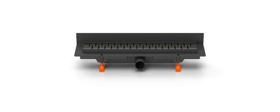 Душевой лоток 35 см Creto Snake CRE-350 SB-P с решеткой, черный Душевой лоток 35 см Creto Snake CRE-350 SB-P с решеткой, черный