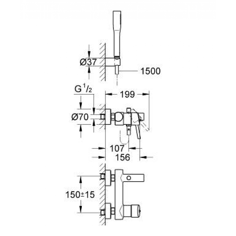 Смеситель для ванны Grohe Concetto 32212001 хром Смеситель для ванны Grohe Concetto 32212001 хром