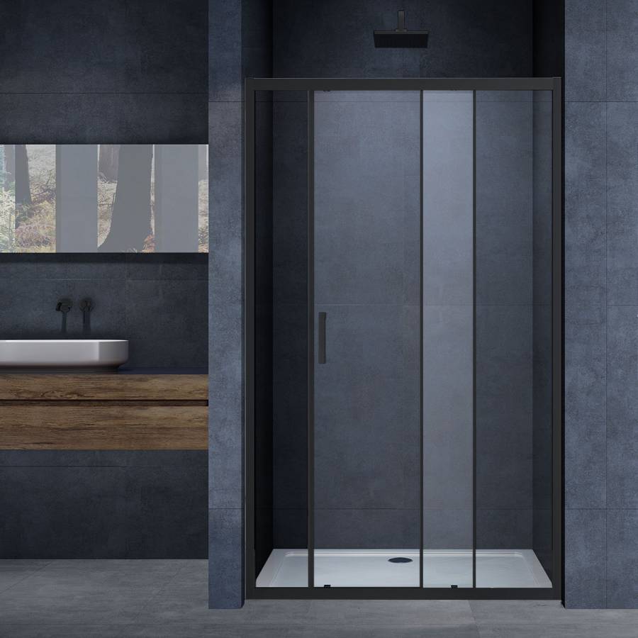 Душевая дверь Alpha VDS-3AL110CLB, 1100, черный, стекло прозрачное Душевая дверь Alpha VDS-3AL110CLB, 1100, черный, стекло прозрачное