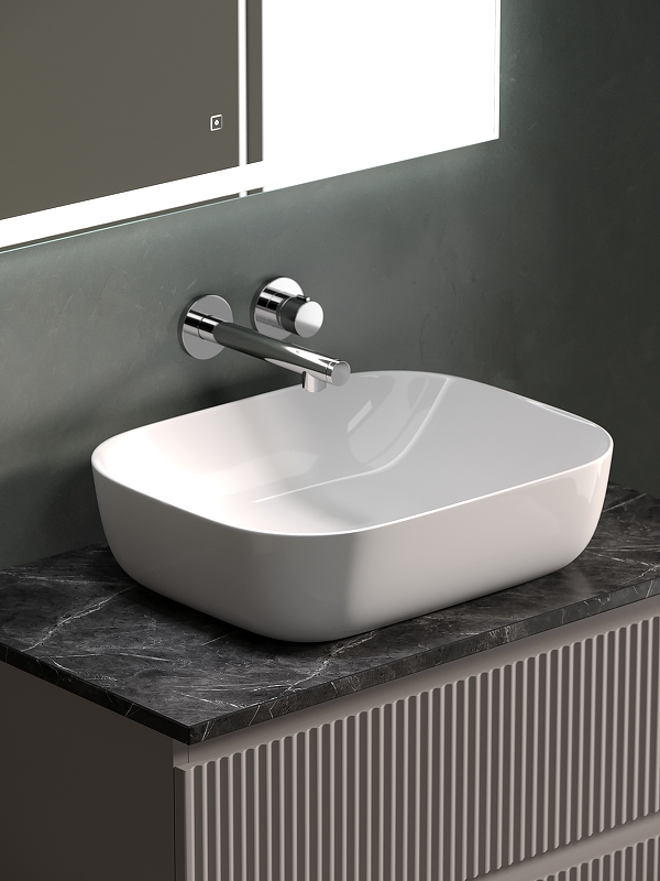 Тумба подвесная SANCOS Snob R 790х445х500, c двумя ящиками оснащенными доводчиками, Doha Soft, арт.SNR80SM Тумба подвесная SANCOS Snob R 790х445х500, c двумя ящиками оснащенными доводчиками, Doha Soft, арт.SNR80SM