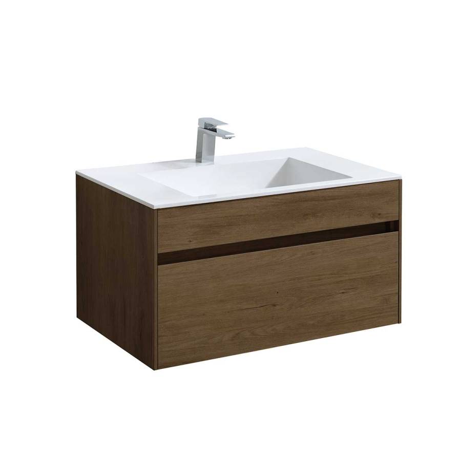 База под раковину Chiara 800 подвесная, 1 выкатной ящик soft-close, T.Oak База под раковину Chiara 800 подвесная, 1 выкатной ящик soft-close, T.Oak