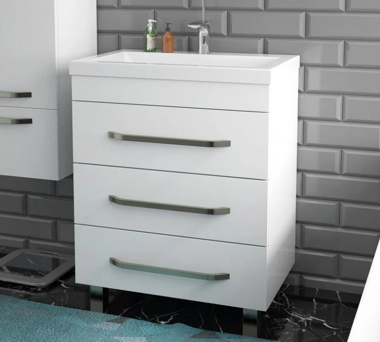 Тумба напольная под умывальник Monaсo 700х480 3 ящика (ШхГхВ) 698х476х860 Тумба напольная под умывальник Monaсo 700х480 3 ящика (ШхГхВ) 698х476х860