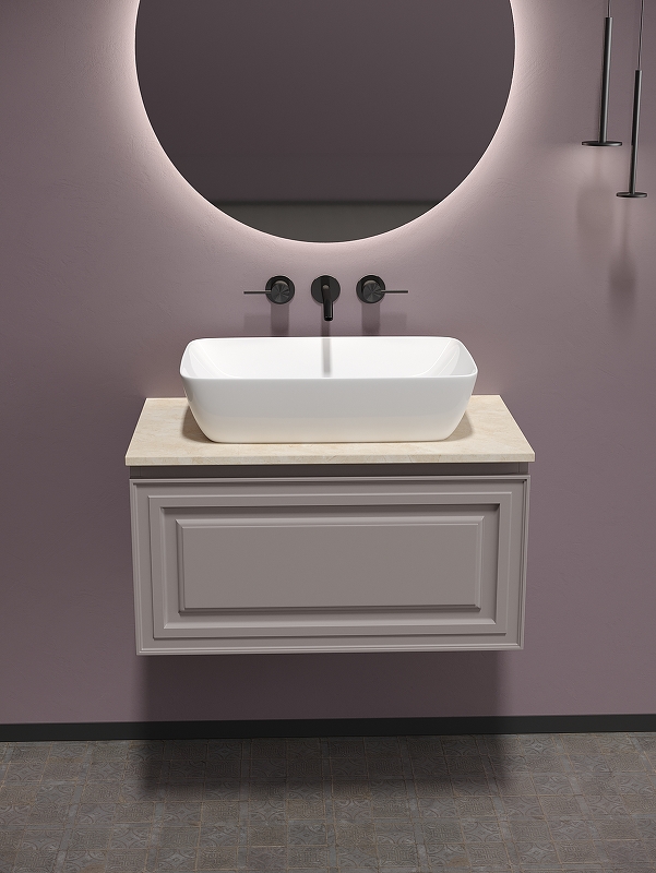 Тумба подвесная SANCOS Very 790х445х406, c одним  ящиком оснащенным доводчиками, Doha Soft , арт.VR80SM Тумба подвесная SANCOS Very 790х445х406, c одним  ящиком оснащенным доводчиками, Doha Soft , арт.VR80SM