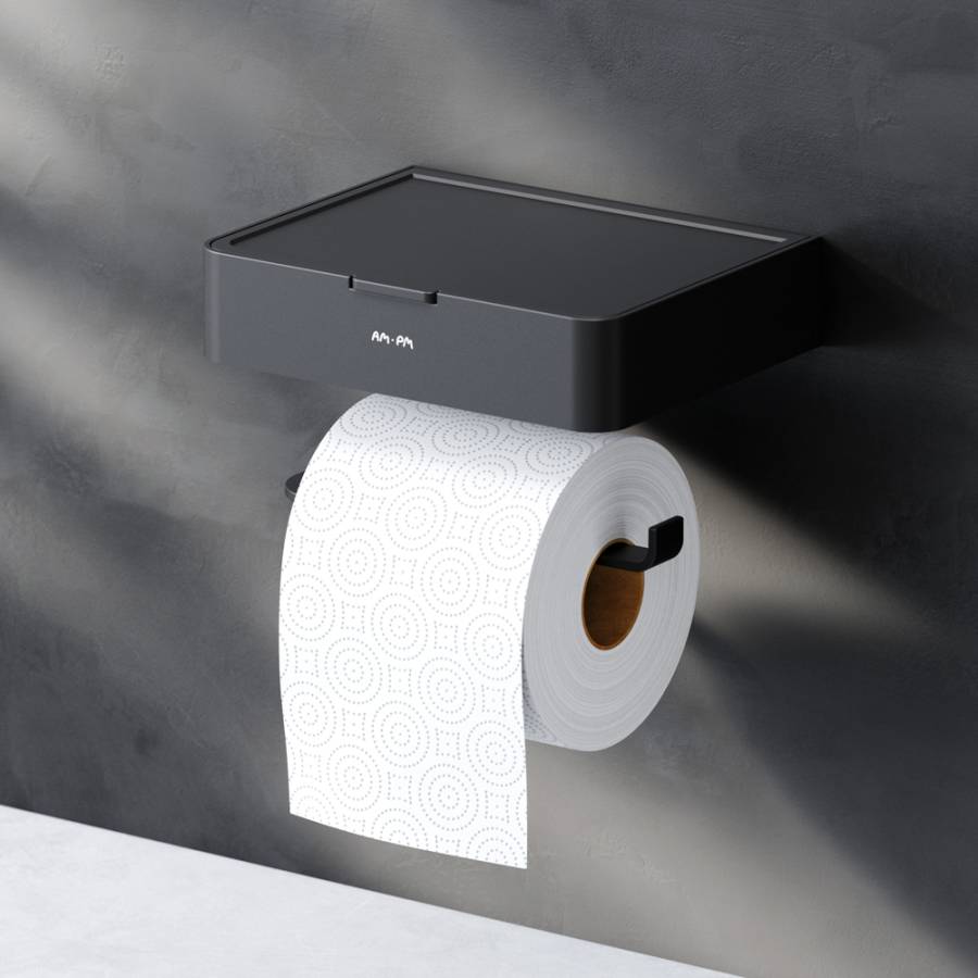 A50A341522 Inspire V2.0, Держатель для туалетной бумаги с коробкой, черный, шт A50A341522 Inspire V2.0, Держатель для туалетной бумаги с коробкой, черный, шт