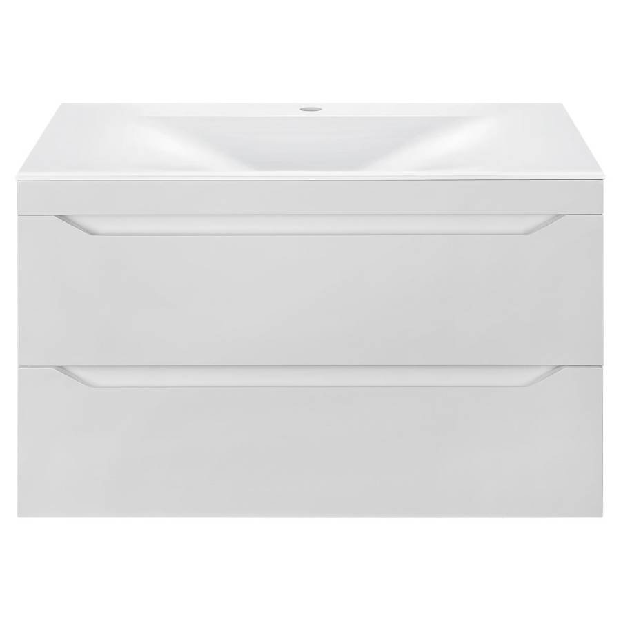 База под раковину Fine 800 подвесная, 2 выкатных ящика soft close, G.White База под раковину Fine 800 подвесная, 2 выкатных ящика soft close, G.White