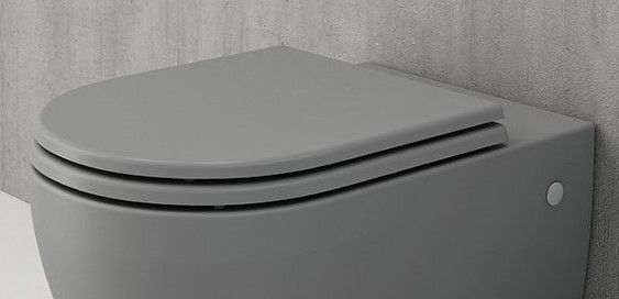 Сиденье с крышкой XL, дюропласт, плав.опускание, мат. серый, A0320-006, шт Сиденье с крышкой XL, дюропласт, плав.опускание, мат. серый, A0320-006, шт