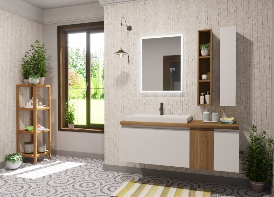 Тумба подвесная под умывальник Malibu 1400х500 правосторонняя 2 ящика со вставкой массив (ШхГхВ) 1392х476х477 Тумба подвесная под умывальник Malibu 1400х500 правосторонняя 2 ящика со вставкой массив (ШхГхВ) 1392х476х477