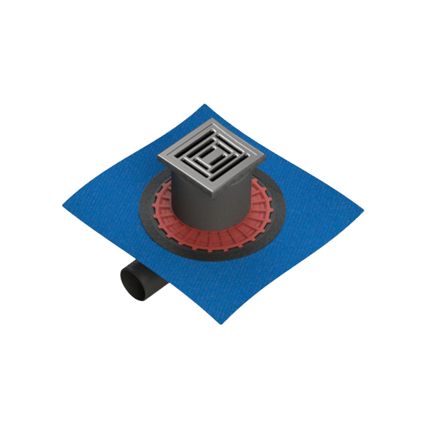 Душевой трап Square 10x10 см, горизонтальный, матовый хром Душевой трап Square 10x10 см, горизонтальный, матовый хром