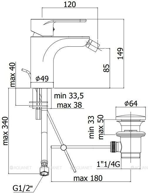 Смеситель для биде Paffoni Green GR135CR Смеситель для биде Paffoni Green GR135CR