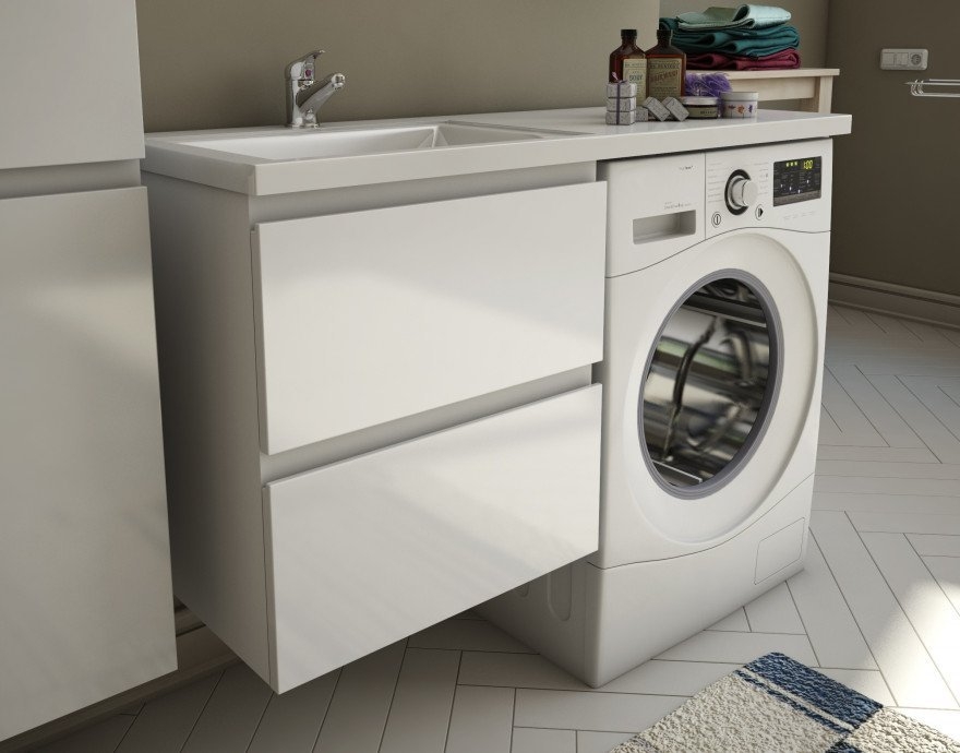 Тумба подвесная под умывальник Dallas Luxe 1200х482 2 ящика (ШхГхВ) 548х476х607 Тумба подвесная под умывальник Dallas Luxe 1200х482 2 ящика (ШхГхВ) 548х476х607