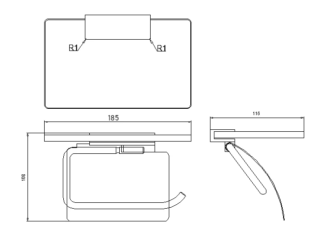Держатель туалетной бумаги с полкой RUSH Edge (ED77131) Держатель туалетной бумаги с полкой RUSH Edge (ED77131)