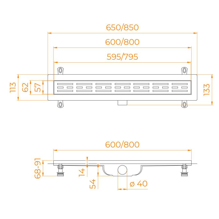 Душевой лоток Drain Leo-10, RGW 60211060-01 Душевой лоток Drain Leo-10, RGW 60211060-01