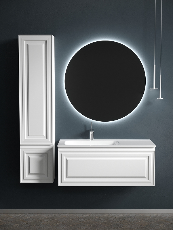 Тумба подвесная SANCOS Very 995х445х406, c одним  ящиком оснащенным доводчиками, левая , Bianco , арт.VR100LW Тумба подвесная SANCOS Very 995х445х406, c одним  ящиком оснащенным доводчиками, левая , Bianco , арт.VR100LW