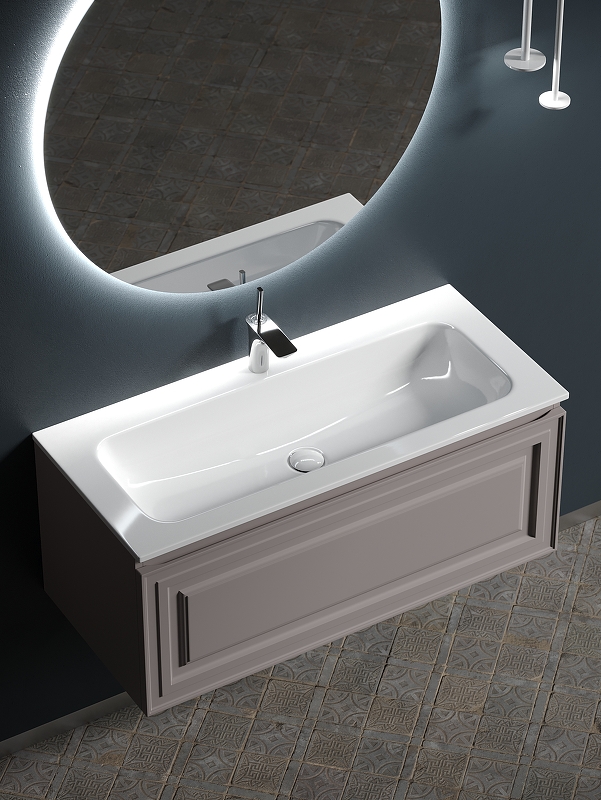 Тумба подвесная SANCOS Very 995х445х406, c одним  ящиком оснащенным доводчиками, Doha Soft , арт.VR100SM Тумба подвесная SANCOS Very 995х445х406, c одним  ящиком оснащенным доводчиками, Doha Soft , арт.VR100SM