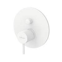 LEAF-VDIM-L-BIO Встраиваемый однорычажный смеситель с переключателем на 2 выхода, исполнение Белый матовый