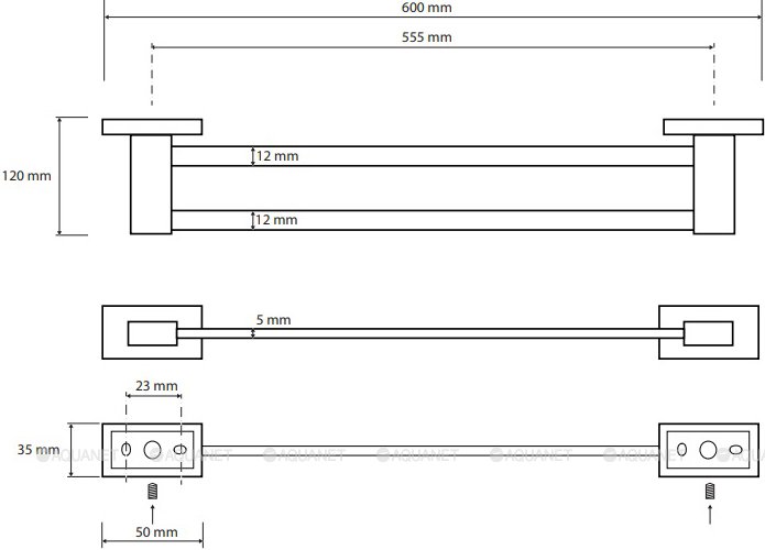 Держатель для полотенец Bemeta Plaza 118104052 (60 см) Держатель для полотенец Bemeta Plaza 118104052 (60 см)