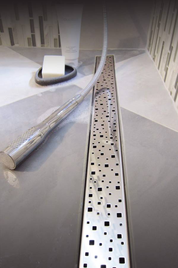 Душевой лоток 35 см Creto Quadro CRE-350 QH с решеткой, хром Душевой лоток 35 см Creto Quadro CRE-350 QH с решеткой, хром