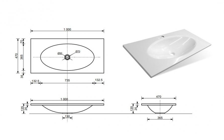 Тумба подвесная под умывальник Malta 1000х470 2 ящика (ШхГхВ) 998х466х607 Тумба подвесная под умывальник Malta 1000х470 2 ящика (ШхГхВ) 998х466х607