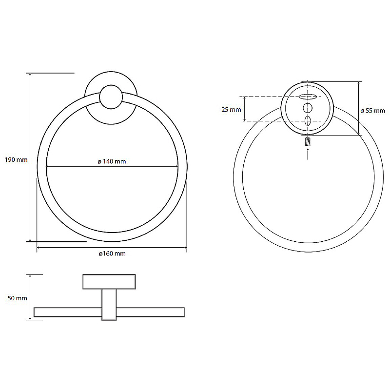 Кольцо для полотенец Bemeta Neo 104104065 Нержавеющая сталь Кольцо для полотенец Bemeta Neo 104104065 Нержавеющая сталь