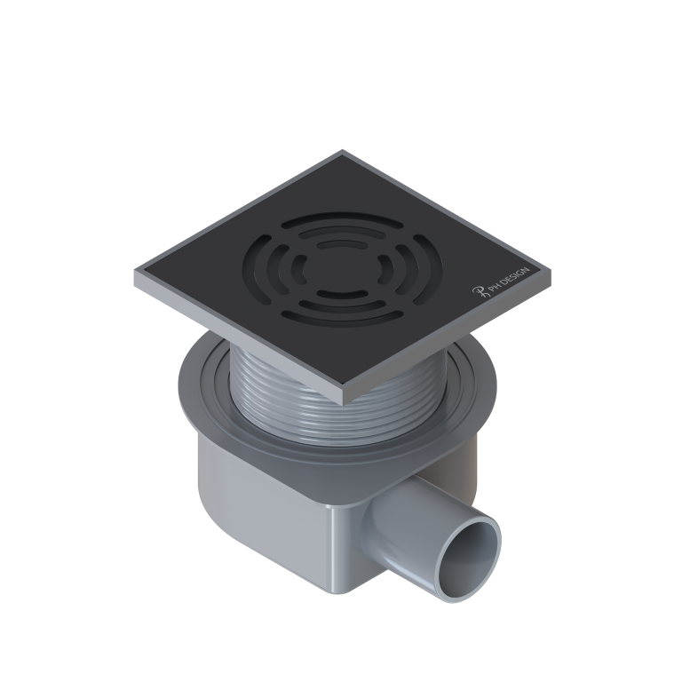 Душевой трап SMART DESIGN 10x10 cm, нерж.сталь ЧЕРНЫЙ Душевой трап SMART DESIGN 10x10 cm, нерж.сталь ЧЕРНЫЙ
