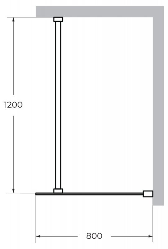 LIBERTA-L-1-80-120-C-Cr Душевая перегородка с односторонним входом 800x1200x1950 мм LIBERTA-L-1-80-120-C-Cr Душевая перегородка с односторонним входом 800x1200x1950 мм