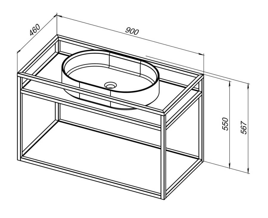 Консоль под раковину Allen Brau Liberty 90 1.33003.BB черный браш Консоль под раковину Allen Brau Liberty 90 1.33003.BB черный браш