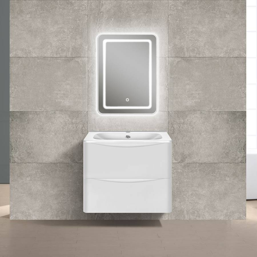 База под раковину Paola 600 подвесная, 2 выкатных ящика soft close, G.White База под раковину Paola 600 подвесная, 2 выкатных ящика soft close, G.White