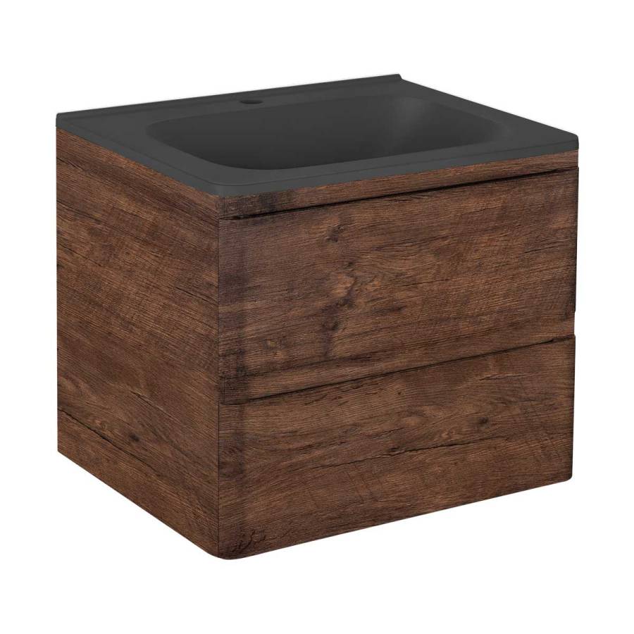 База под раковину Vico 600 подвесная, 2 выкатных ящика soft close, R.Wood База под раковину Vico 600 подвесная, 2 выкатных ящика soft close, R.Wood