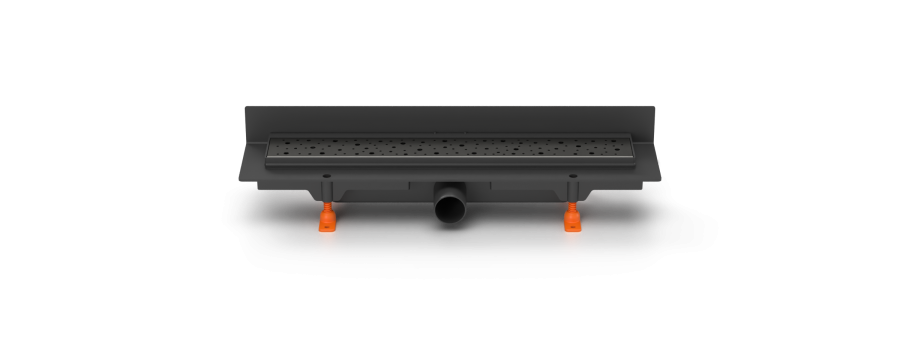 Душевой лоток 35 см Creto Points CRE-350 PB-P с решеткой, черный Душевой лоток 35 см Creto Points CRE-350 PB-P с решеткой, черный