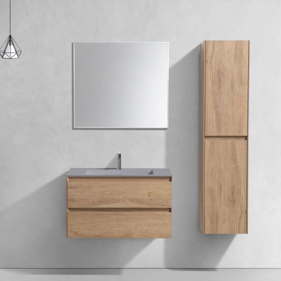 База под раковину Luka 800 подвесная, 2 выкатных ящика soft-close, N.Oak База под раковину Luka 800 подвесная, 2 выкатных ящика soft-close, N.Oak