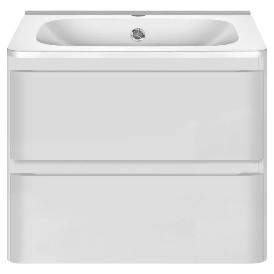 База под раковину Vico 600 подвесная, 2 выкатных ящика soft close, G.White База под раковину Vico 600 подвесная, 2 выкатных ящика soft close, G.White