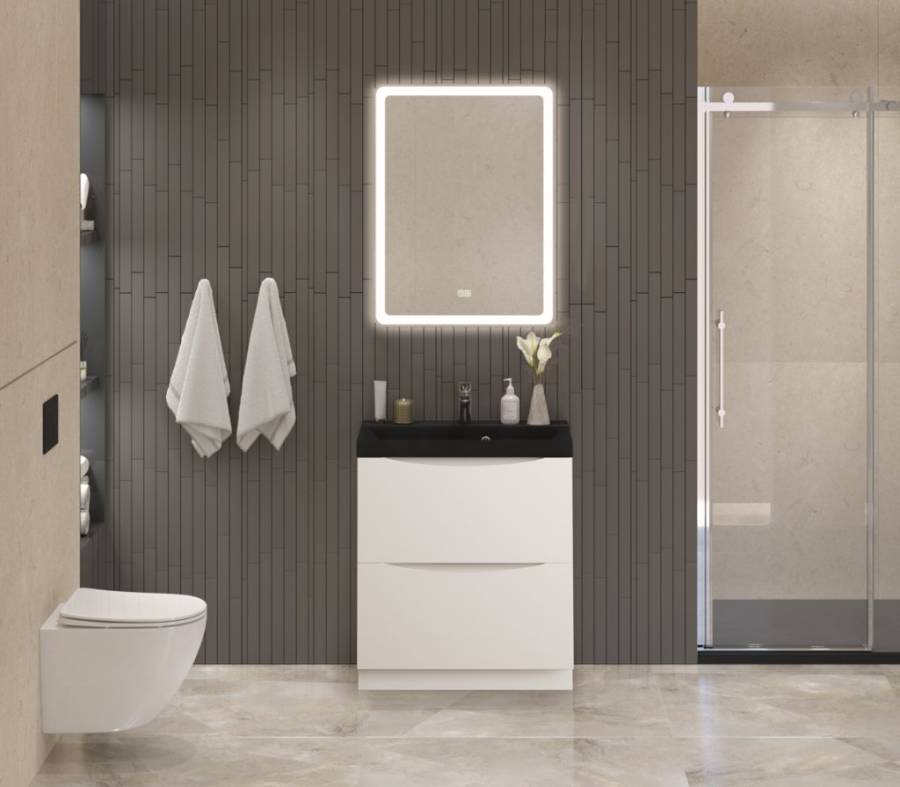 Раковина из искусственного камня BelBagno BB600/450-LV-ART-AST-NERO Раковина из искусственного камня BelBagno BB600/450-LV-ART-AST-NERO