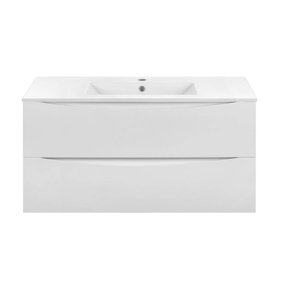 База под керамическую раковину Mia 1000 подвесная, 2 выкатных ящика soft close, G.White База под керамическую раковину Mia 1000 подвесная, 2 выкатных ящика soft close, G.White