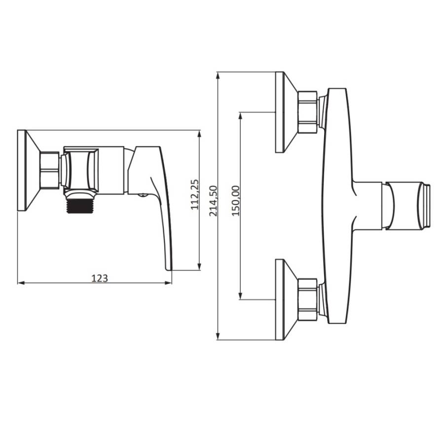 482000000 Eclipse 2.0, смеситель для душа, хром 482000000 Eclipse 2.0, смеситель для душа, хром