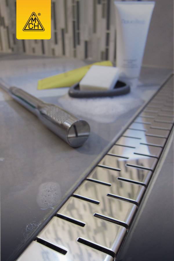 Душевой лоток 35 см Creto Snake CRE-350 SH с решеткой, хром Душевой лоток 35 см Creto Snake CRE-350 SH с решеткой, хром