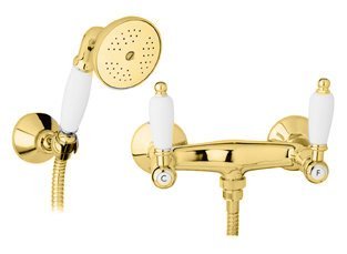 FIRST-D-03/24-M Смеситель для душа в комплекте с ручным душем, исполнение золото, ручки золото FIRST-D-03/24-M Смеситель для душа в комплекте с ручным душем, исполнение золото, ручки золото