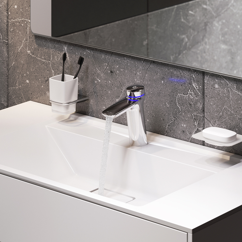 Смеситель для раковин, электронный, TouchReel, с донным клапаном F50A82400 Inspire 2.0 Смеситель для раковин, электронный, TouchReel, с донным клапаном F50A82400 Inspire 2.0