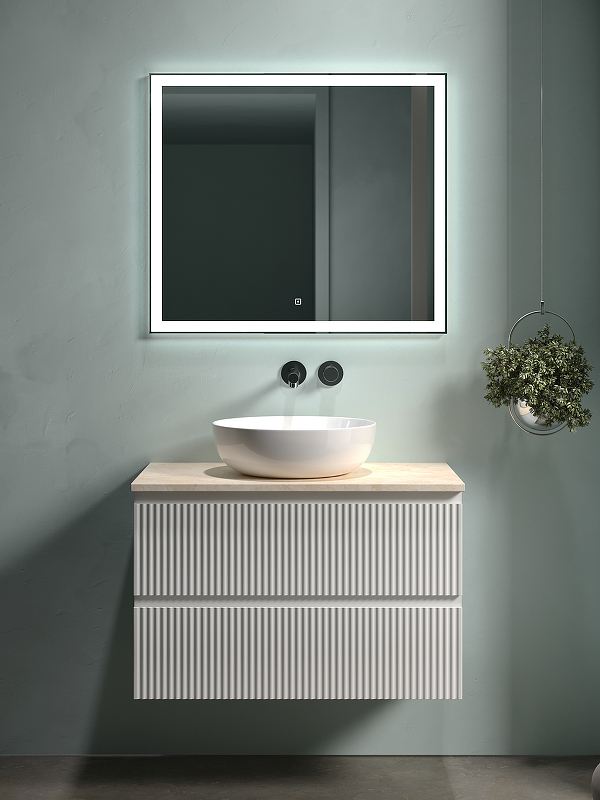 Тумба подвесная SANCOS Snob R 790х445х500, c двумя ящиками оснащенными доводчиками, Bianco, арт.SNR80W Тумба подвесная SANCOS Snob R 790х445х500, c двумя ящиками оснащенными доводчиками, Bianco, арт.SNR80W