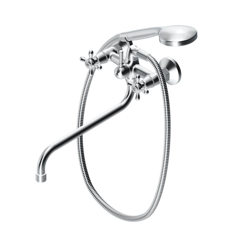 D6095000 Vintage двухзахватный Смеситель Для ванны и душа с универсальным изливом и душевым набором D6095000 Vintage двухзахватный Смеситель Для ванны и душа с универсальным изливом и душевым набором