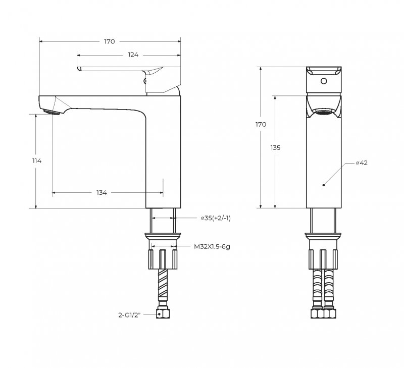 STYLUS-LS-01-W0 Смеситель для раковины однорычажный без донного клапана, хром STYLUS-LS-01-W0 Смеситель для раковины однорычажный без донного клапана, хром